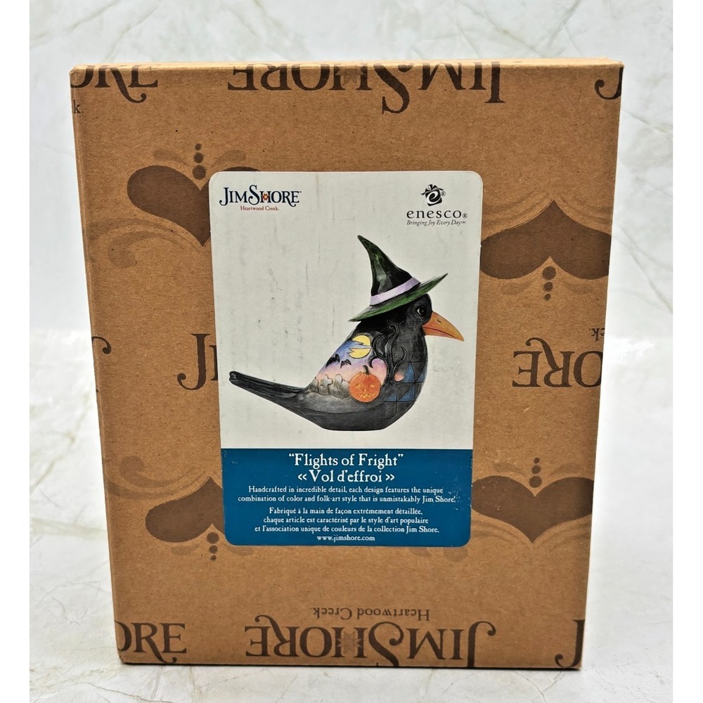 Jim Shore Halloween Crow Pint Size Figurine 6009510 Flights of Fright enesco New - Picture 14 of 16